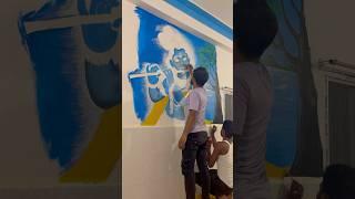 Krishna wall painting part 2 #art #hypernilart #howto #foryou #painting #drawing #krishna #draw