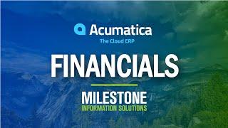 Acumatica Cloud ERP - Financial Management Overview