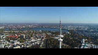 Heinrich-Hertz-Turm Hamburg Drohnen-Luftaufnahme