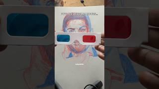 DRAWING RONALDO & MESSI, BUT I CAN ONLY USE 2 COLORS  WHO DO YOU PREFER?  #art #artchallenge