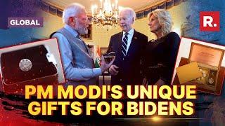 PM Modi Exchanges Special Gifts With US President Joe Biden And First Lady Jill