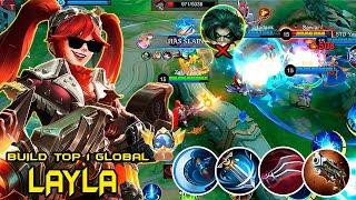 GLOBAL LAYLA BEST 1 HIT BUILD 2024!! THIS BRUTAL INSANE BUILD!! - BUILD TOP 1 GLOBAL LAYLA ~ MLBB