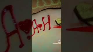 A And H name alphabetic A.  H Tattoo Mehndi Design by Hamna Fashion Geek