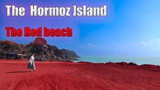 Blood beach in the beautiful sea of ​​the Persian Gulf |red beach on an island in Iran