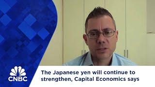 The Japanese yen will continue to strengthen, Capital Economics says