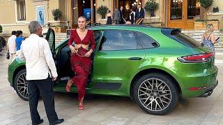 Beautiful Woman Getting Out Of A Porche, Carspotting & Nightlife Monaco #luxury #rich  #billionaire
