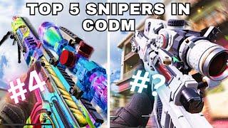 Top 5 Snipers in COD Mobile!  | Best Sniper Guns Ranked!  #CODMobile #TopSnipers #codm