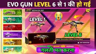 Evo Gun 6 level Se 1 Level Ki Ho gai  - Evo Fate Event Free Fire | Evo Gun Level kam Ho gya 21 May