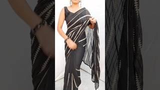 HAND-FREE OPEN PALLU PARTY WEAR SAREE|#saree_draping_guide  #glambeautyy #fashion #drapingstyle