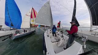 SF YRA Doublehanded Midwinter #1 2024/11/17 - rounding Knox with 10 other boats