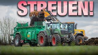 Fendt & JCB in Action: Miststreuen mit 2x Tebbe Streuern |  Fendt 900 & 700 Vario | Landwirtschaft