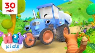 Big blue tractor left the farm  | Animal Songs for Kids | HeyKids Nursery Rhymes