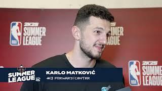 Karlo Matković on big performance in Game 3 vs. Spurs | 2024 NBA Summer League Postgame