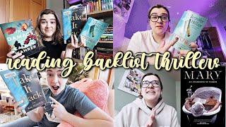 Reading backlist thrillers and a new horror book 🫣 || Reading Vlog