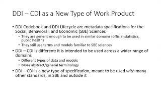 EDDI2020: Workshop: DDI Cross Domain Integration (DDI-CDI). An Introduction to the draft spec.