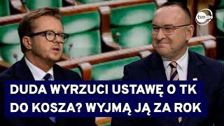 Po co uchwalać ustawę o TK, skoro prezydent jej nie podpisze? "Chodzi o standardy legislacji" @TVN24