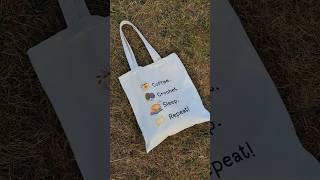 The Perfect Tote Bag for Crocheters!  Coffee. Crochet. Sleep. Repeat! | brunaticality.com