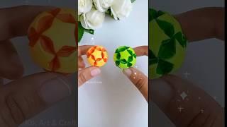 Making Super Fun Paper Star Balls!!  #diy #craft #shorts