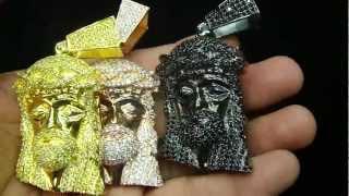 Mr Chris Da Jeweler Sterling Silver Kanye West Micro Solid Back  Jesus Pendant (VNO: CP4895 )