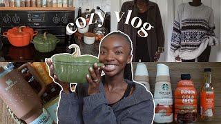 cozy vlog  | fall thrift haul, august TBR, new hearth & hand fall collection, fall decor haul