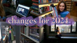 january vlog: changes and goals for 2024? + christmas book haul + new DMs