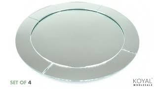 Koyal Wholesale Modern Minimalist Mirror Glass Charger Plates