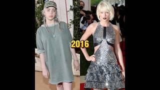 Billie Eilish Vs Taylor Swift Through The Years  #shorts #thenandnow