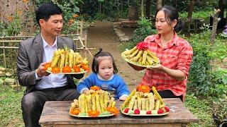 Wife Makes Fried Spring Rolls. With Her Daughter & Husband Goes to the market sell | Lý Phúc An