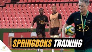 Springboks Ellis Park Training ahead of their epic clash against All Blacks