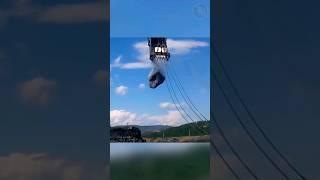 Huge Stone is Dropped from a Dragline Bucket