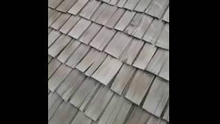 How to walk on a wood shake roof; where to step without breaking the shake.