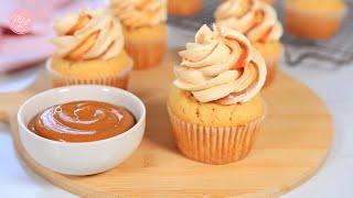 CUPCAKES DE DULCE DE LECHE | Arequipe, cajeta, manjar | Receta fácil y rápida.