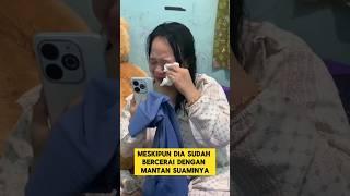 mantan istri menangis saat video call sama mantan suami nya yang sedang sakit ‼️‼️ #sedih #nangis