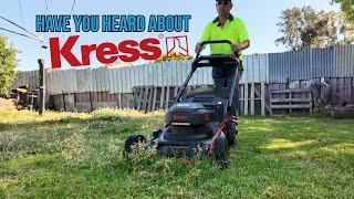 Kress 60v 51cm Self Propelled Battery Mower and 41cm Line Trimmer Road Test