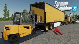 FS22 - TRANSPORTING PALLETS | TRAILER with LIFT RAMP - Truck mod for Farming Simulator 2022 Roleplay