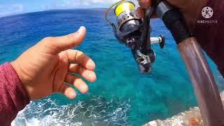 Cliff fishing with ilokano angler fishingboy and Wilson