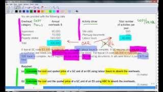 ACCA F5 Brick by Brick ABC and absorbtion costing calculation