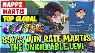 89.7% Win Rate Martis The Unkillable Levi [ Top Global Martis ] Nappz - Mobile Legends Build