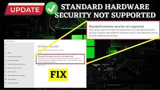 Windows security Standard hardware security not supported