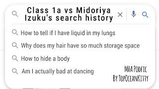 Class 1a vs Midoriya Izuku's search history [MHA PODFIC]