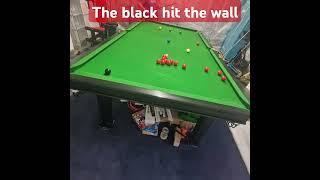 Playing snooker and the black flew off the table and hit the wall #snooker