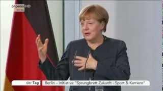 Sporthilfe: Rede Angela Merkels zum Start der Initiative "Sprungbrett Zukunft" am 13.10.2014