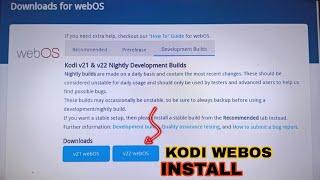 KODI WEBOS install In LG Smart TV ||