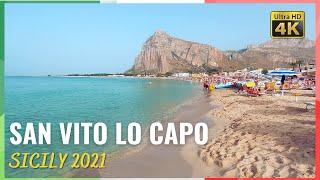 San Vito lo Capo, Sicily, walking tour 4k