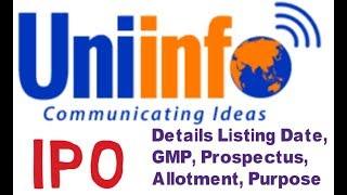 Uniinfo Telecom Services Limited IPO Details Listing Date, GMP, Prospectus, Allotment, Purpose