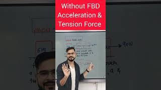 Without FBD Acceleration & Tension Force Trick for JEE/NEET  #shorts #physicstricks #ssp_sir