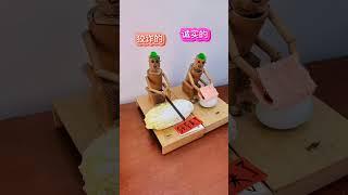 解压视频，装腔作势的小木头人 #relaxing #asmr #shots #diy #toys #funny