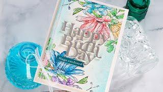 Watercoloring Florals with New Tim Holtz Distress Watercolor Pencils!