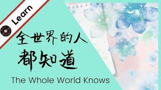 Learn to sing Chinese: Quan shi jie de ren dou zhi dao/The Whole World Knows Ariel Lin【全世界的人都知道】林依晨