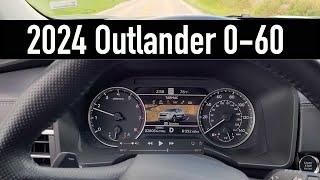 2024 Mitsubushi Outlander 0-60 MPH 0-100 KPH S-AWC In Tarmac Mode